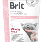 Brit Veterinary Diets Cat Grain-free Hypoallergenic, łosoś i groch, karma sucha dla kota 400 g