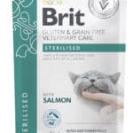 Karma mokra dla kota sterylizowanego Brit 85 g – kurczak i łosoś