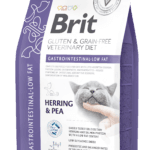Karma Gastrointestinal low fat dla kota, sucha 2kg - Brit Veterinary Diets Cat Grain-free, śledź i groch