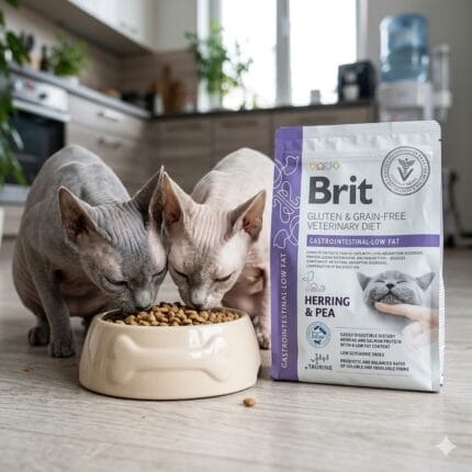 karma dla kota gastro low fat Brit Veterinary Diets 400g śledź i groch opakowanie