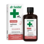Butelka 250ml Dr Seidel Salmon Oil naturalny olej z łososia dla psów i kotów.