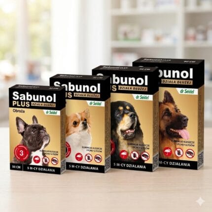 obroża przeciw pchłom i kleszczom dla psa 5 miesiecy ochrony regulowana