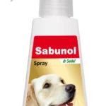 Opakowanie Sabunol Spray 100ml – skuteczny spray na pchły i kleszcze dla dorosłych psów.