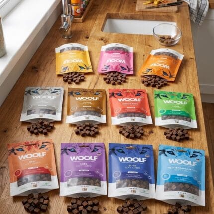 Woolf soft bites miękkie przysmaki dla psa w kształcie kostek