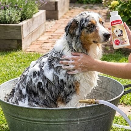 Sabunol emulsja do mycia dla psa, produkt odstraszający pchły