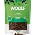 Miękkie kostki treningowe dla psa Woolf Soft Cubes Lamb 100g z wysoką zawartością świeżej jagnięciny.